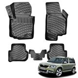 Skoda Yeti 3D Havuzlu Paspas