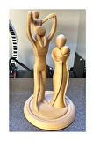 Dekoratif Mutlu  Aile Biblo Heykel obje 18 Cm