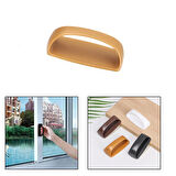 Microcase Plastik Yapışkanlı Sürgülü Pencere Çekmece Kapı Kolu Tutacağı - AÇIK KAHVERENGİ AL4834 1 Adet