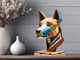 3D Ayaklı Ahşap Robot Köpek Fotoğraf Baskı