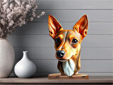 3D Ayaklı Ahşap Köpek Fotoğraf Baskı