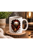 Duvarlarını Yık Serisi | 3D Efektli Kartal | Çift Taraflı Baskılı Seramik Kupa | 300 ml Premium Kahve Kupası