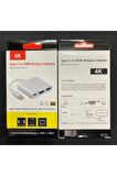 3'in 1 Type-c To Hdmi 4k Usb 3.0 Dönüştürücü Adaptör Macbook, Pro 2015 2016 2017 Samsung S8 S9 S10