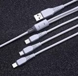 qasul Huawei Xiaomi Iphone Uyumlu Çoklu Şarj Aleti Cihazı Kablosu Type-c Micro Lightning 3lü Şarj KABLO çoklukablo