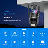 QASUL 12MP HD AI akıllı PTZ WiFi Kamera Ev Uyarı Bilgileri İle Açık Akıllı İnsansı Algılama İzleme