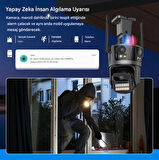 QASUL 12MP HD AI akıllı PTZ WiFi Kamera Ev Uyarı Bilgileri İle Açık Akıllı İnsansı Algılama İzleme
