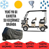 Yuki YK-61 Caretta Kabinli 3 Tekerlekli Motor Brandası Su Geçirmez
