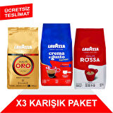 Qualità Oro + Crema e Gusto Classico + Qualità Rossa Çekirdek Kahve (1000gr) 3'Lü Paket