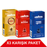 Qualità Oro 55gr + Qualità Rossa 57gr + Crema e Gusto 56gr  Nespresso® Uyumlu Alüminyum Kapsül 3'Lü Paket