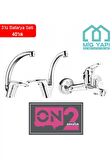 3LÜ BATARYA SETİ MUTFAK EVİYE + LAVABO +  BANYO ON2 QUELLA