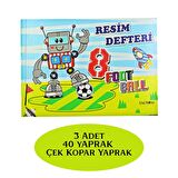 Çınar Uninote Resim Defteri Dikişli Küçük Boy A5 40 Yaprak 3 Adet 