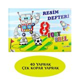 Çınar Uninote Resim Defteri Dikişli Büyük Boy A4 40 Yaprak 3 Adet 