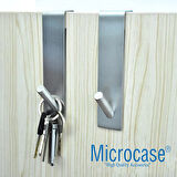 Microcase Taşınabilir  Paslanmaz Çelik Metal Banyo Duşakabin Mutfak vb. Alanlar için Dikey Askılık - GÜMÜŞ AL4836 2 Adet