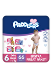 Paddlers Bebek Bezi 6 Numara X-Large 66 Adet (15+Kg) Ekstra Fırsat Paketi