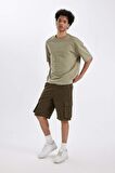 DeFacto Relax Fit Düz Paça Gabardin Bermuda Şort C5382AX24SMKH341