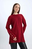 DeFacto Regular Fit Bisiklet Yaka Basic Düz Kazak Tunik D2444AX24WNRD328