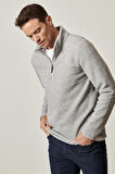 Anti-Pilling Tüylenme Yapmayan Standart Fit Dik Yaka Polar Sweatshirt