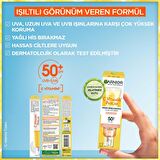 Garnier C Vitamini Parlak Günlük Güneş Koruyucu Fluid Yüz Kremi Işıltılı Doku SPF50+ 40 ml