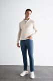 DeFacto Chino Kanvas Pantolon Slim Fit Dar Kesim Pamuklu Esnek Dar Paça C9441AX24AUIN264