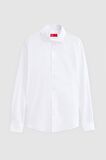 Slim Fit Beyaz Italyan Yaka Dar Kesim Klasik Kravatlık Uzun Kollu Kolay Ütülenebilir Nefes 2HF02ORT4185