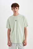 DeFacto Vikings Boxy Fit Bisiklet Yaka Kısa Kollu Tişört C5869AX24HSGN1105