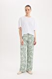 DeFacto Rahat Pantolon Wide Leg Geniş Bol Paça Desenli Yüksek Bel C4042AX25SPKH434