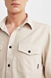 DeFacto Regular Fit Polo Yaka Basic Düz Pamuklu Uzun Kollu Gömlek B2654AX24SPBG786