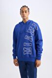 DeFactoFit NBA Miami Heat Oversize Geniş Kalıp Kapüşonlu Kalın Sweatshirt D0677AX24AUBE181