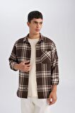 DeFacto Regular Fit Kareli Oduncu Flanel Uzun Kollu Gömlek D4132AX24WNBN192