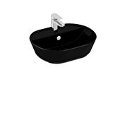 VitrA Geo 7428B070-0001 Oval Çanak Lavabo, 55 cm, Siyah