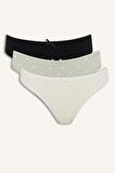 DeFacto 3'lü Slip Külot-Fall in Love E4925AX25SPKH494
