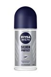 Nivea Men Erkek Roll-on Deodorant Silver Protect 50ml, 48 Saat Anti-perspirant Koruma, Etkili Koruma