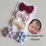 Yenidoğan Tokası Bebek Hediyelik 5'li Saçsız Bebek Toka Set