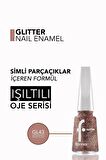 Flormar Yoğun Simli Şeffaf Oje - Glitter Nail Enamel - GL043 Rosegold-8682536050005