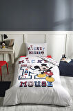 Özdilek Mickey Mouse College Tek Kişilik Disney Lisanslı Lastikli Fitted Çarşaf Çocuk Nevresim Takımı