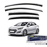 Hyundai i30 Niken Kromlu Cam Rüzgarlığı 4lü Set 2013 2017