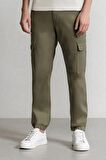 DeFacto Jogger Gabardin Pantolon Beli Lastikli Kargo Cepli Lastikli Paça E1037AX24WNGN425