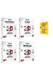 TYT Matematik Fizik Kimya ve Biyoloji Video Destekli Defter 4lü Sayısal Set