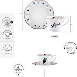 Karaca Nostalji 6 Kişilik Kahve Fincan Takımı 80 Ml