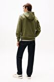 Erkek ESSENTIAL Nakışlı Logo Kapüşonlu Sweatshirt - Yeşil | M
