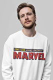 Marvel Tale Vintage Kahramanlar Baskılı Unisex Oversize Avengers Sweatshirt
