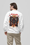 Tasarım Metallica Baskılı Unisex Oversize Rock Metal Müzik Grubu Sweatshirt