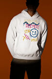 Breath Deeper Stay Wild Yazılı Unisex Oversize Grafiti Hoodie