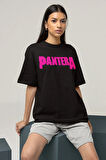 Tasarım Pantera Müzik Grubu Baskılı Unisex Oversize Rock Metal Tişört