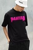 Tasarım Pantera Müzik Grubu Baskılı Unisex Oversize Rock Metal Tişört
