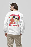 Metallica Kill 'Em All Yazılı Unisex Oversize Rock Metal Tasarım Sweatshirt