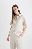 DeFacto Oversize Fit Kısa Kollu Gömlek C4845AX24SMBG155