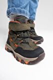mnpc Erkek Çocuk Haki Hakiki Deri Anatomik Trekking Bot