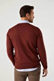 Ds Damat Regular Fit Kiremit Pamuk Karışımlı Triko Kazak 5HF06ORT12004 5HF06ORT12004