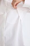 DeFacto Relax Fit Gömlek Yaka Poplin Basic Düz Uzun Kollu Beyaz Gömlek Tunik D4773AX24AUWT34